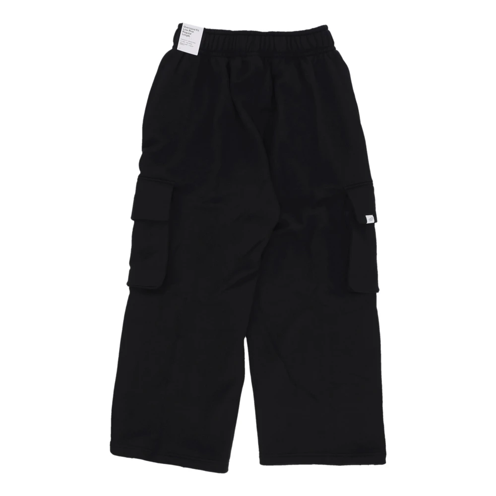 Nike Zwarte Dans Fleece Broek Wijde Pijpen Black Dames