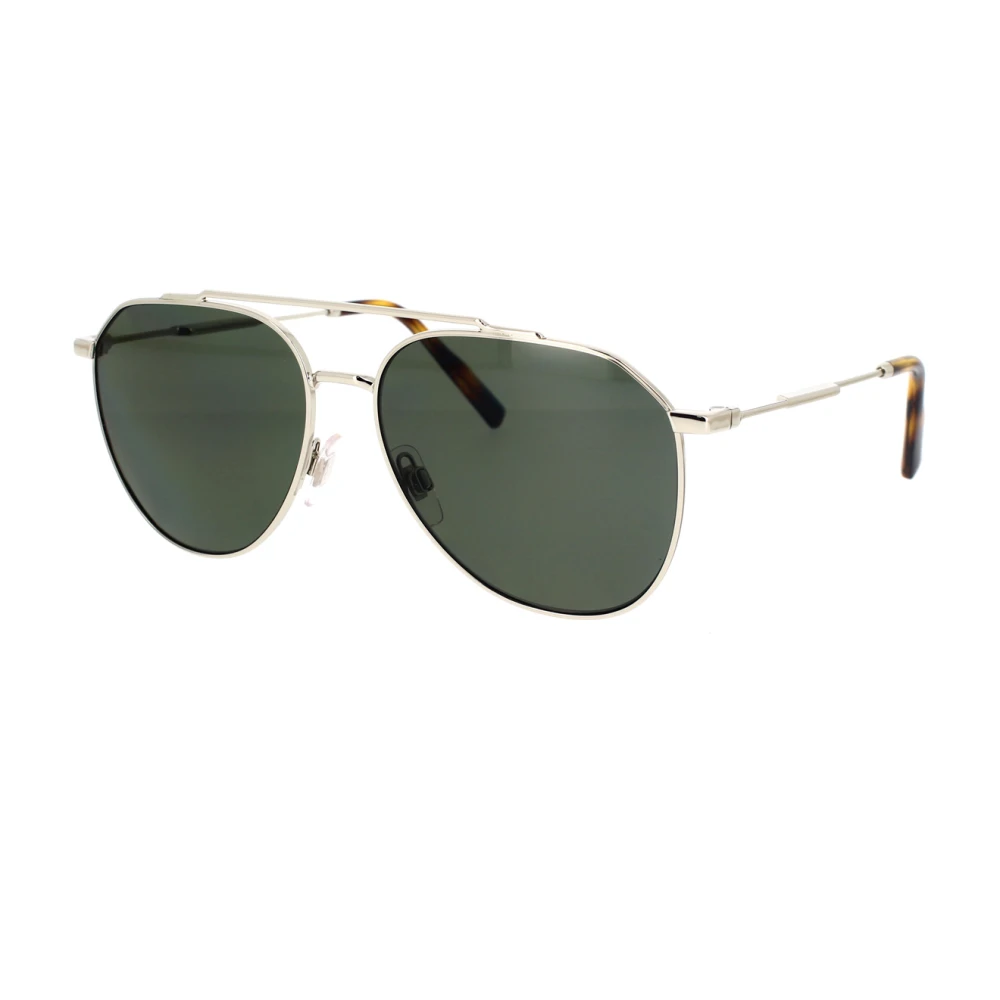 Dolce & Gabbana Polariserade pilot solglasögon med mörkgröna linser Gray, Unisex