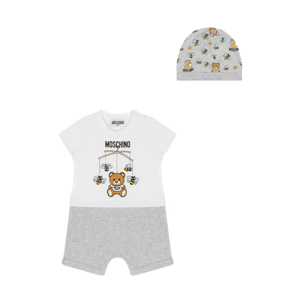 Moschino Bomull Teddy Toy Set Gray, Unisex