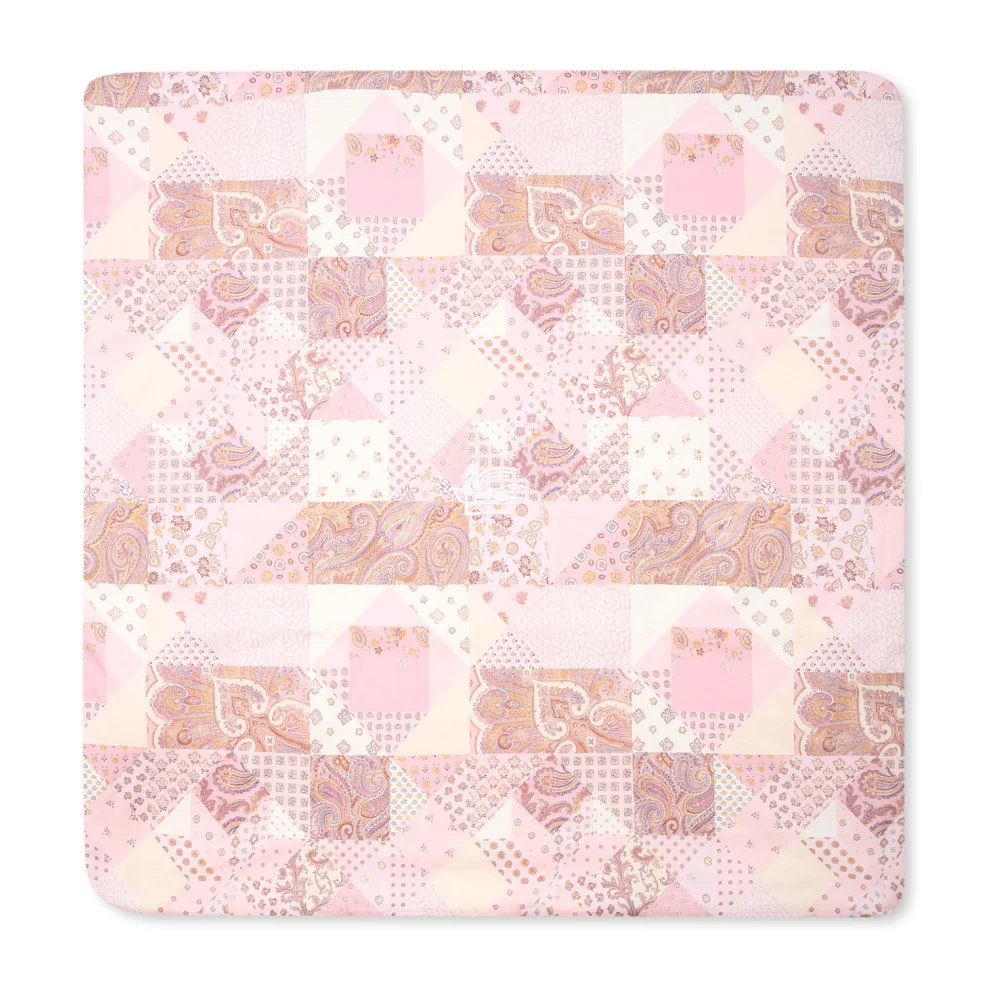 ETRO Paisley Patchwork Roze Deken met Pegasus Pink Unisex