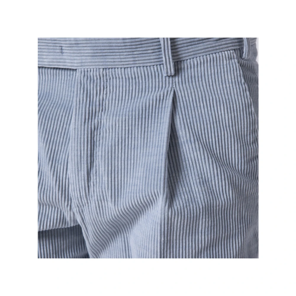 PT Torino Lichtblauwe Corduroy Broek Rebel Fit Blue Heren