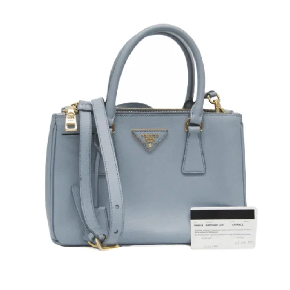 Prada Vintage Pre-owned Leather prada-bags Blue Dames
