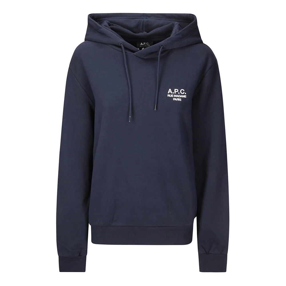 A.p.c. Hoodie Standard Rue Madame Sweatshirt Blue, Dam