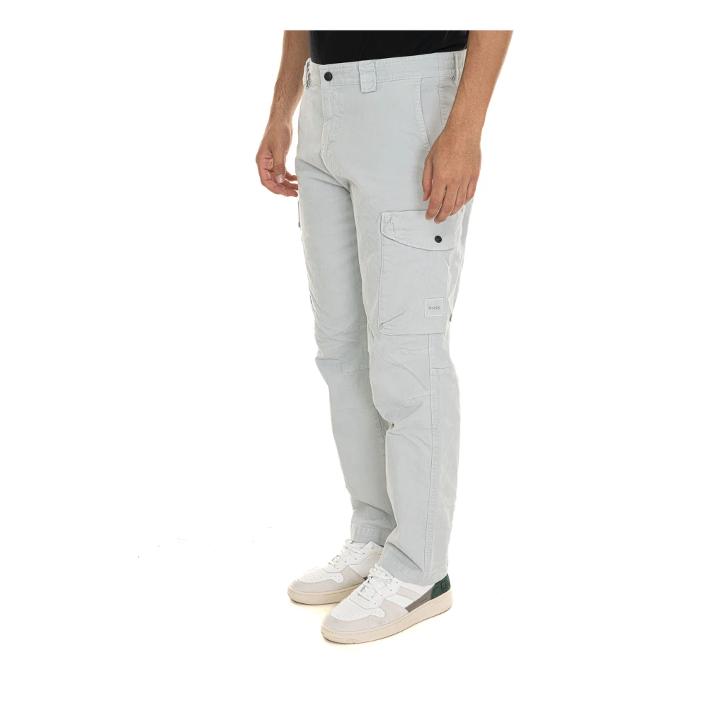 Boss Sista-Cargo Slim-fit Cargo Broek White Heren
