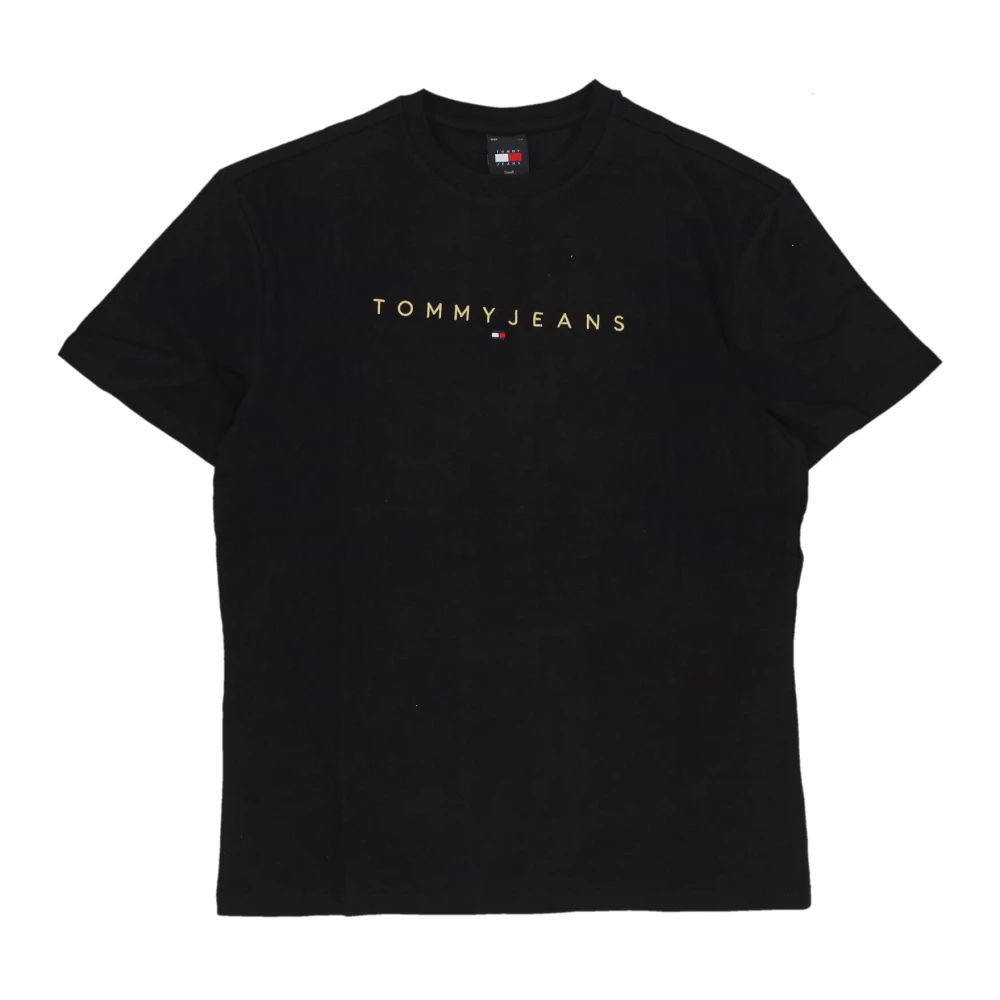 Tommy Hilfiger Zwart Logo Tee Korte Mouw Black Heren