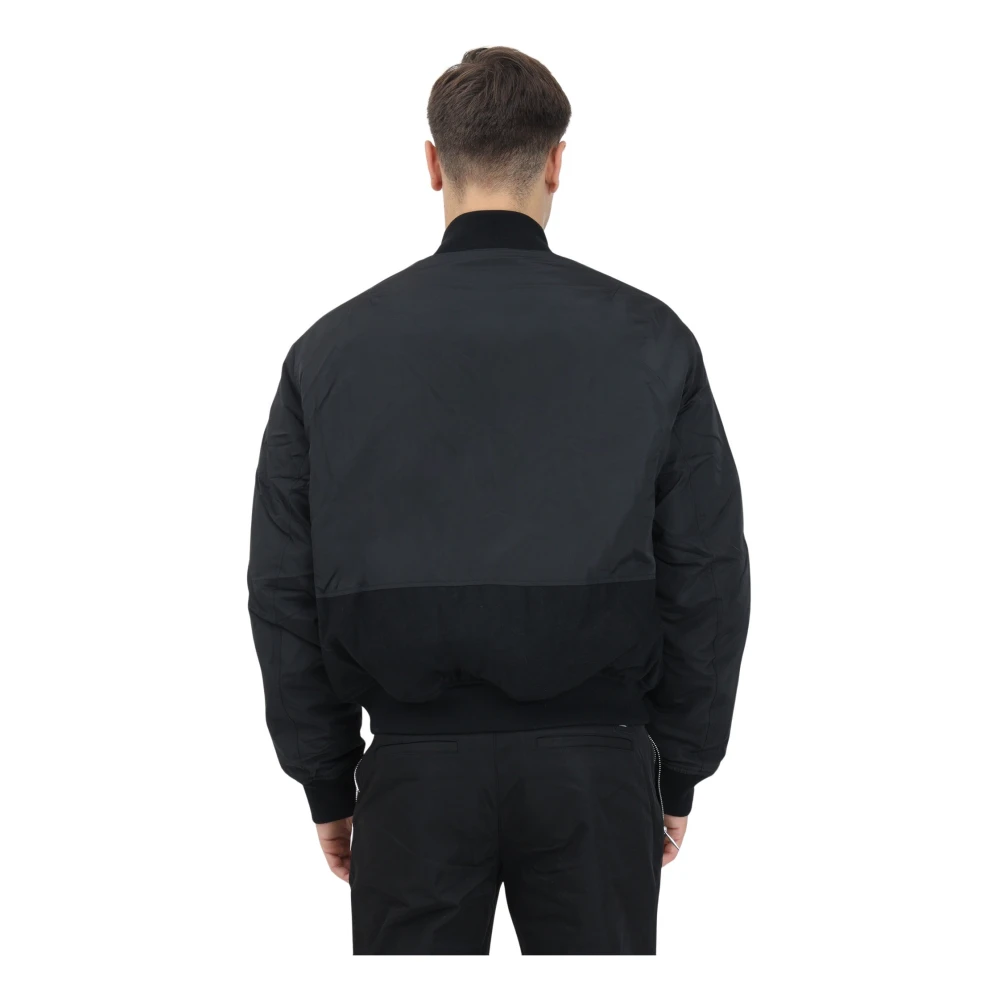 Armani Exchange Zwarte Bomberjack Modern Minimalistisch Design Black Heren