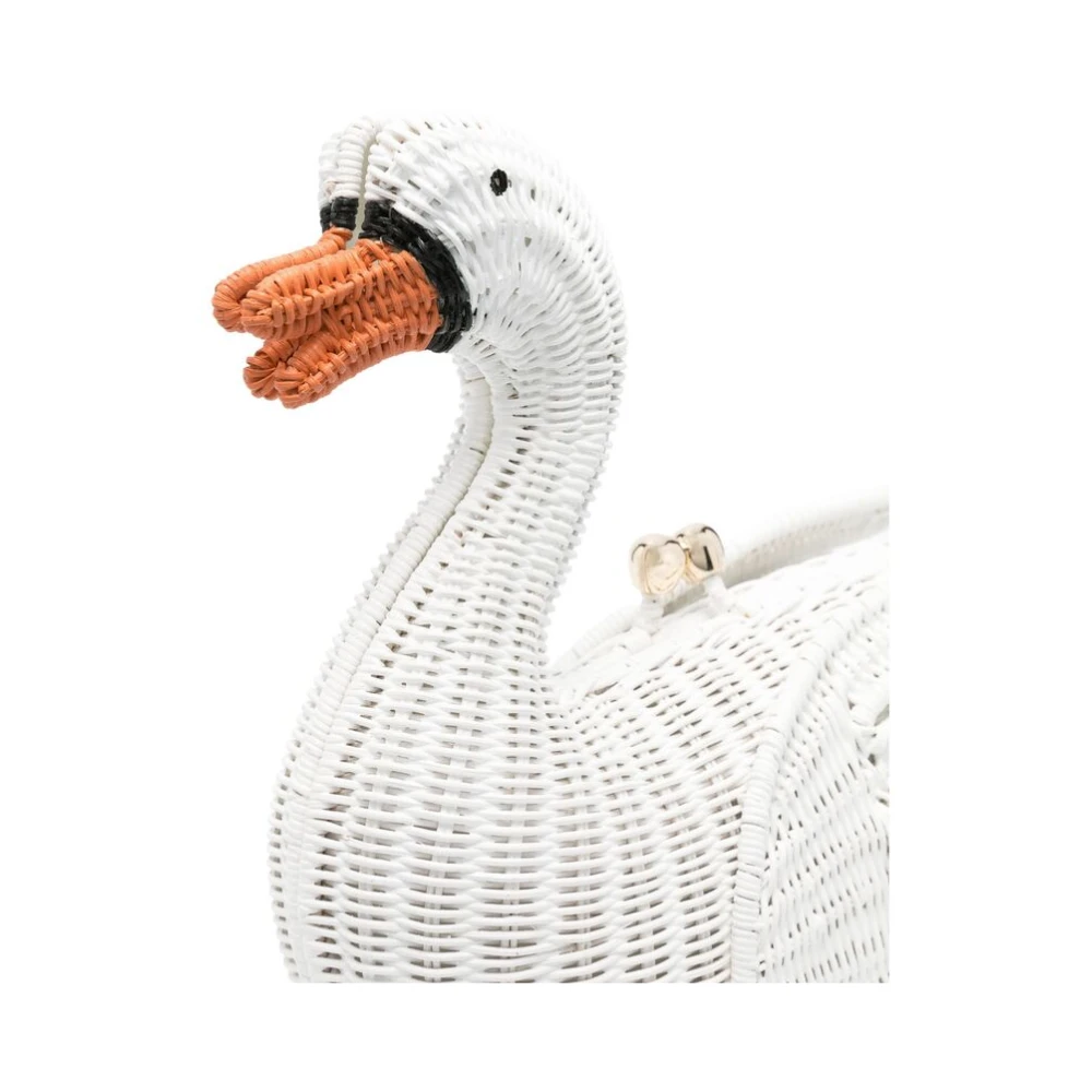 Serpui Witte Kiss-Lock Schoudertas White Dames