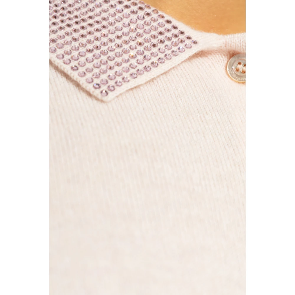 Blumarine Polo met decoratieve afwerking Pink Dames