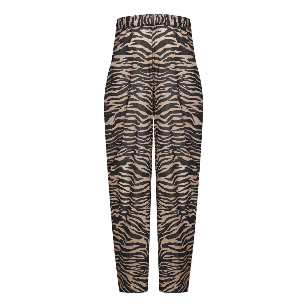 The Attico Zebra Print Wide-Leg Trousers Multicolor Dames