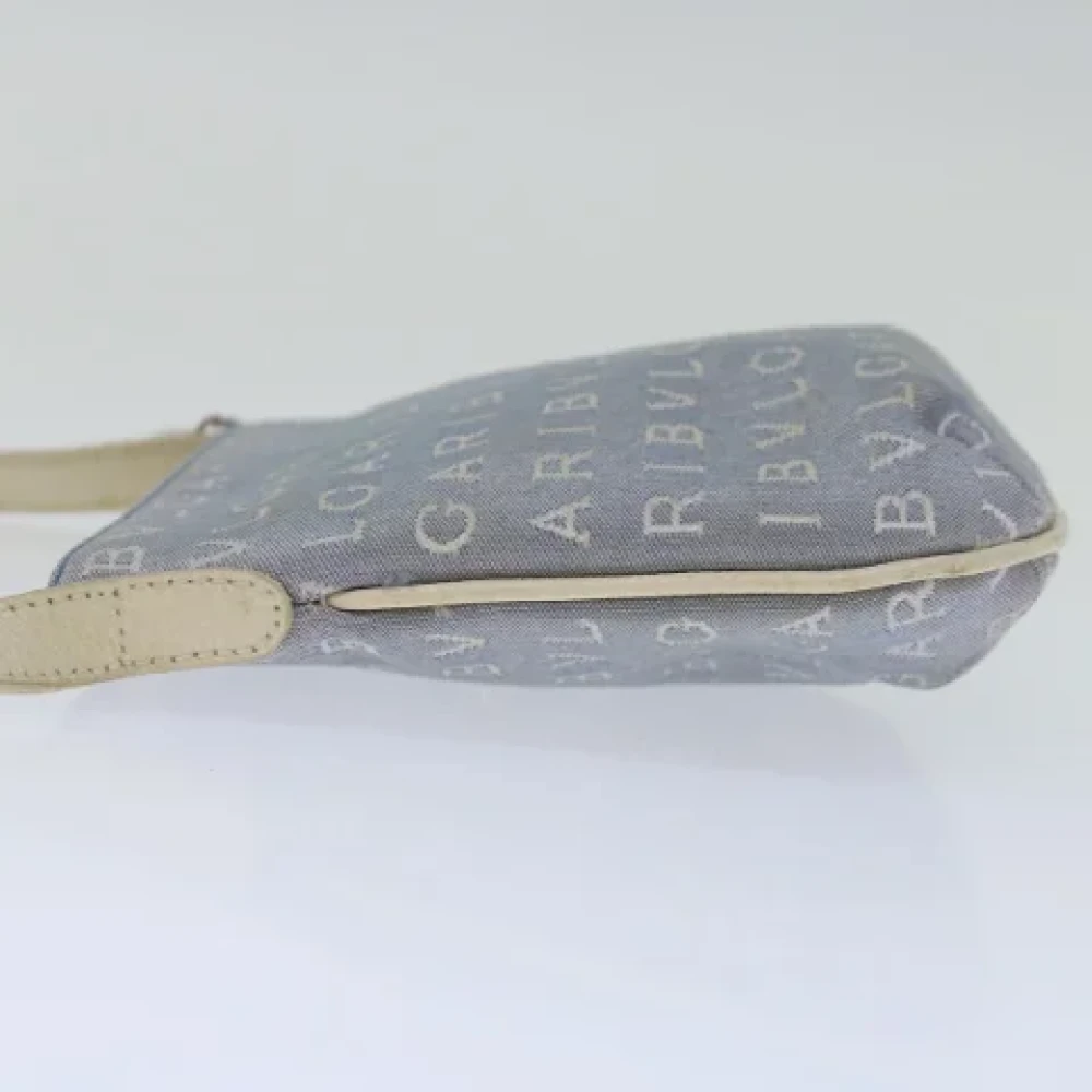 Bvlgari Vintage Pre-owned Canvas shoulder-bags Blue Dames