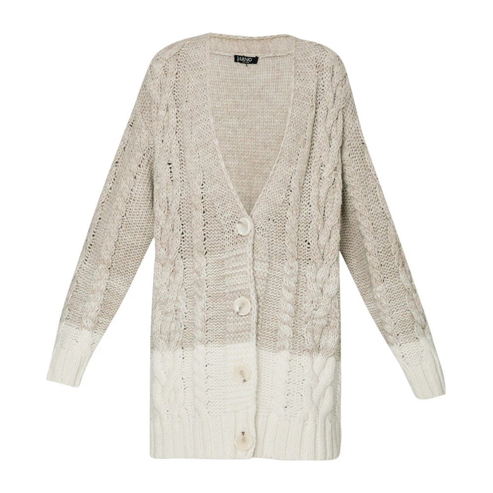 Liu Jo Beige Wol en Alpaca Vest Beige Dames