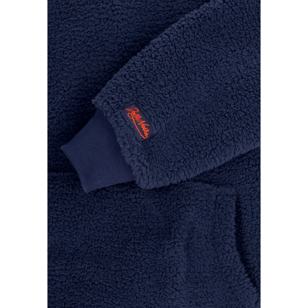 Dolly Noire Sherpa Hoodie met verstelbare capuchon Blue Heren