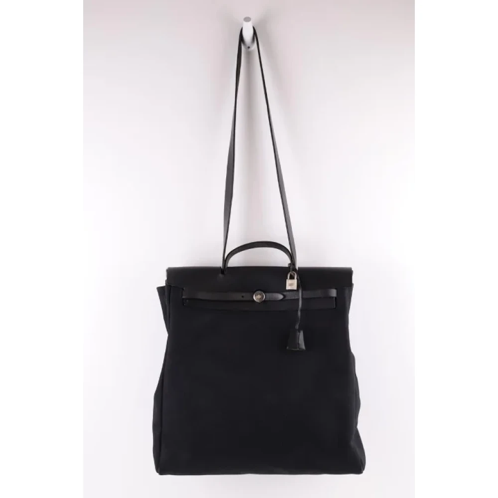 Hermès Vintage Pre-owned Fabric handbags Black Dames