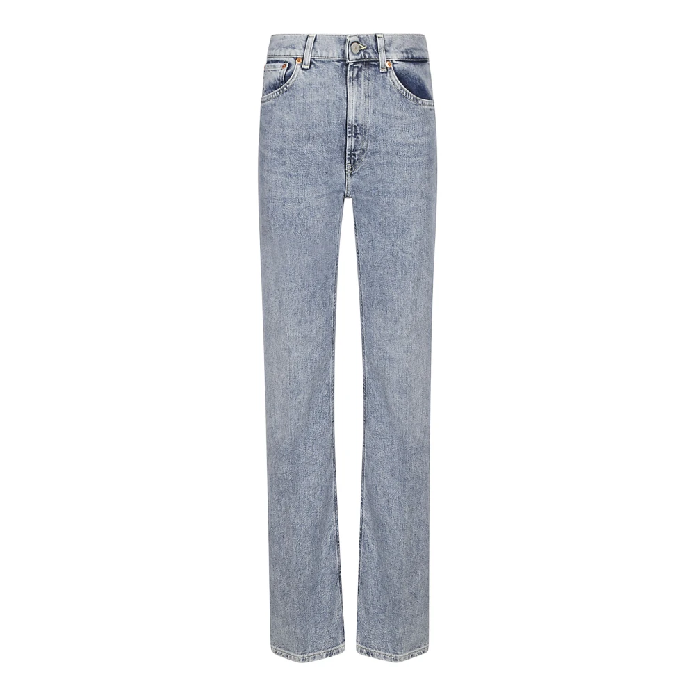 Dondup Wijde Pijp Hoge Taille Jeans Blue Dames