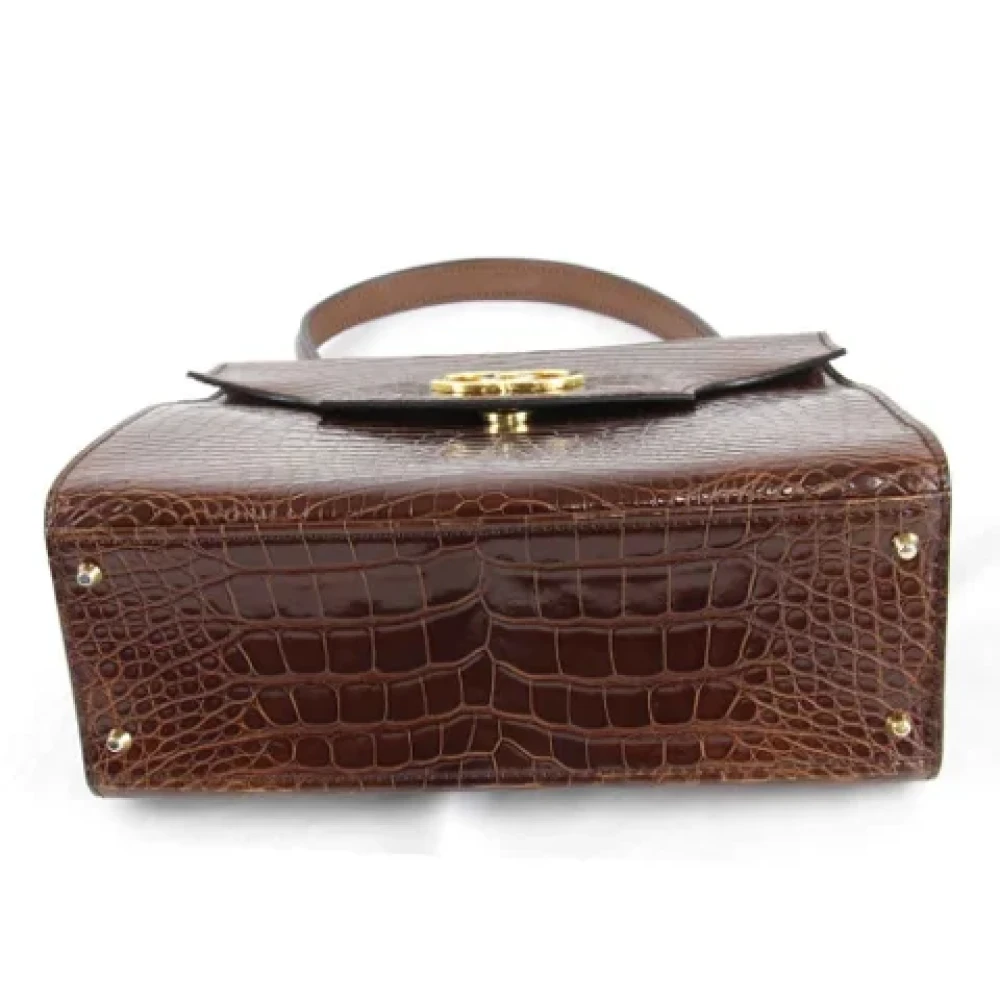Celine Vintage Pre-owned Leather celine-bags Brown Dames