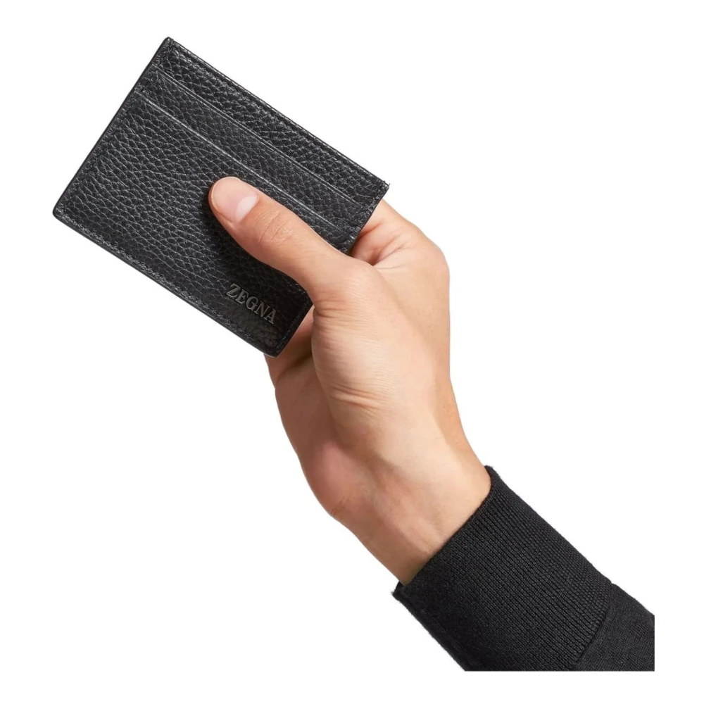 Ermenegildo Zegna Stijlvolle NER Kaarthouder Black Heren