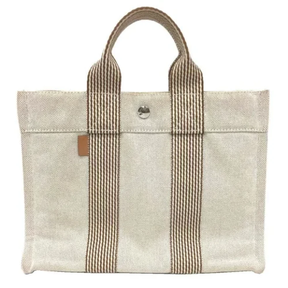 Hermès Vintage Pre-owned Fabric handbags Beige Dames