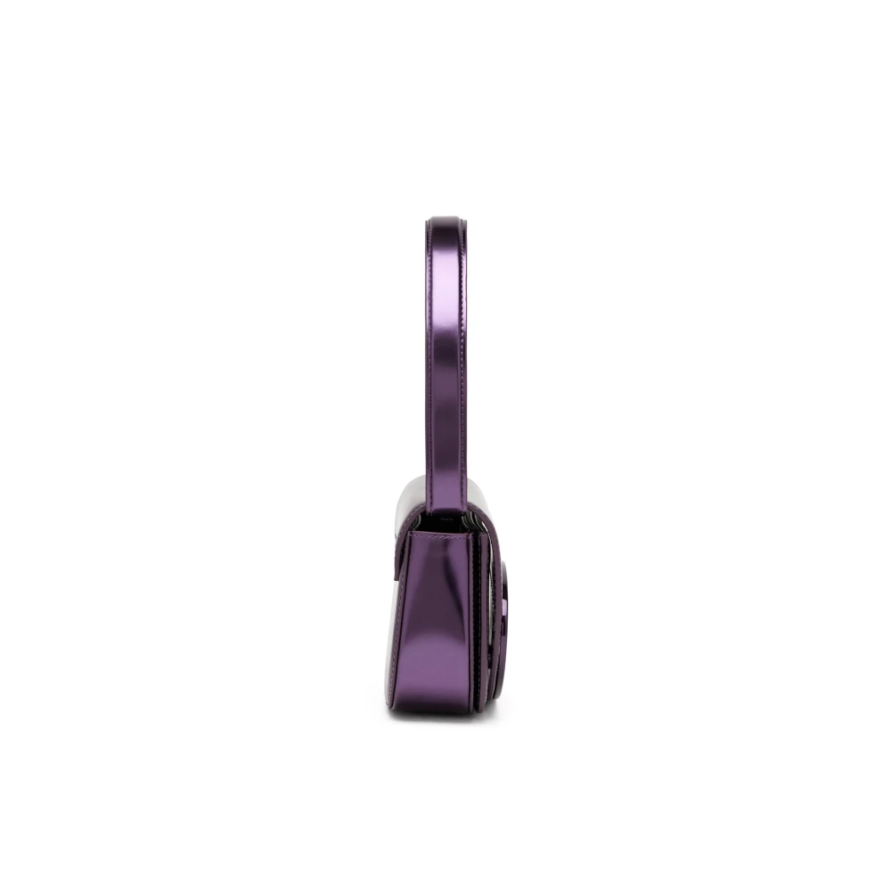 Diesel Paarse Leren Crossbody Tas Purple Dames