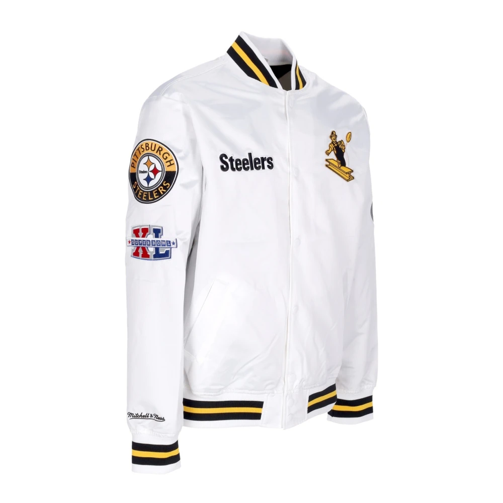 Mitchell & Ness Pittsburgh Steelers Bomberjack Wit White Heren