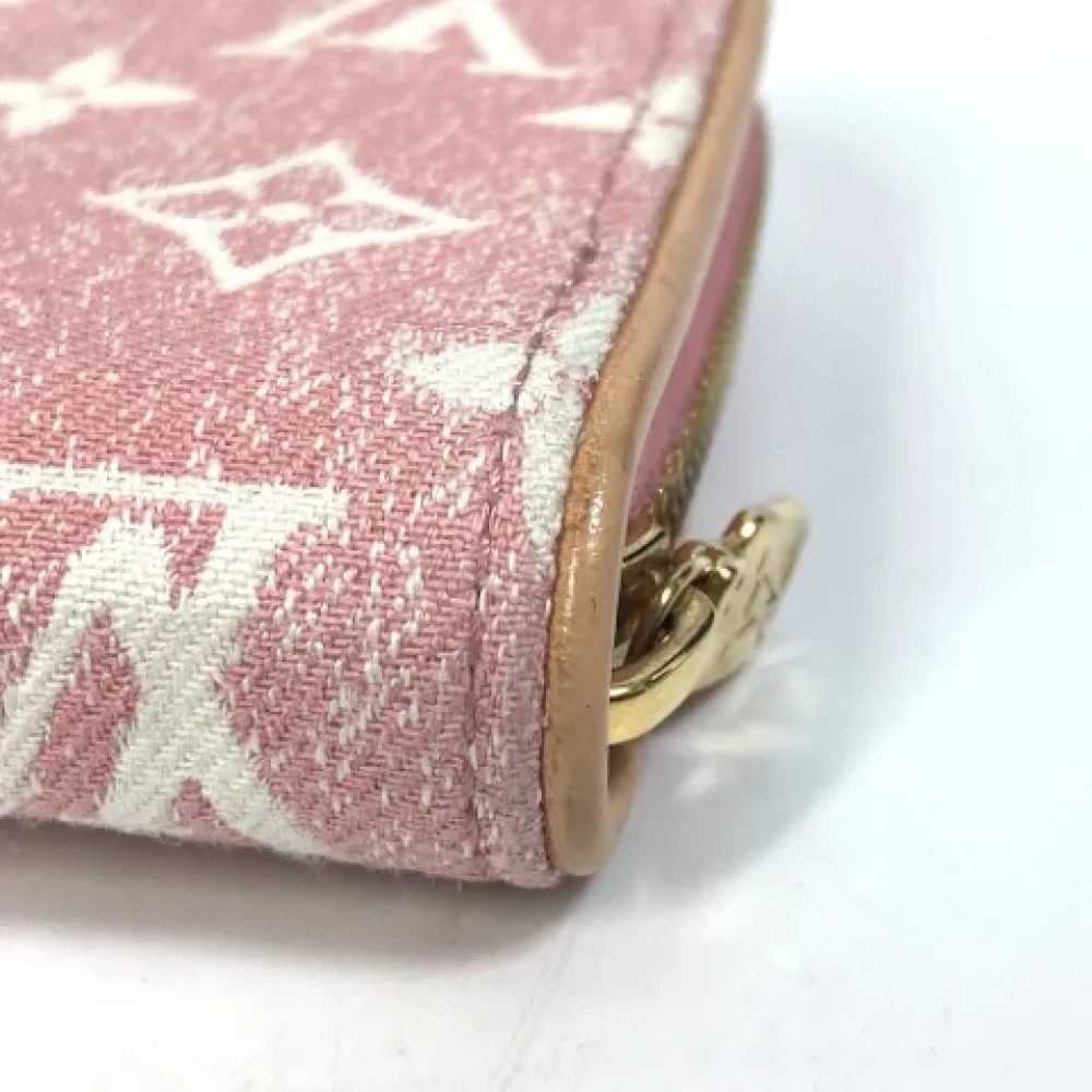 Louis Vuitton Vintage Pre-owned Denim wallets Pink Dames