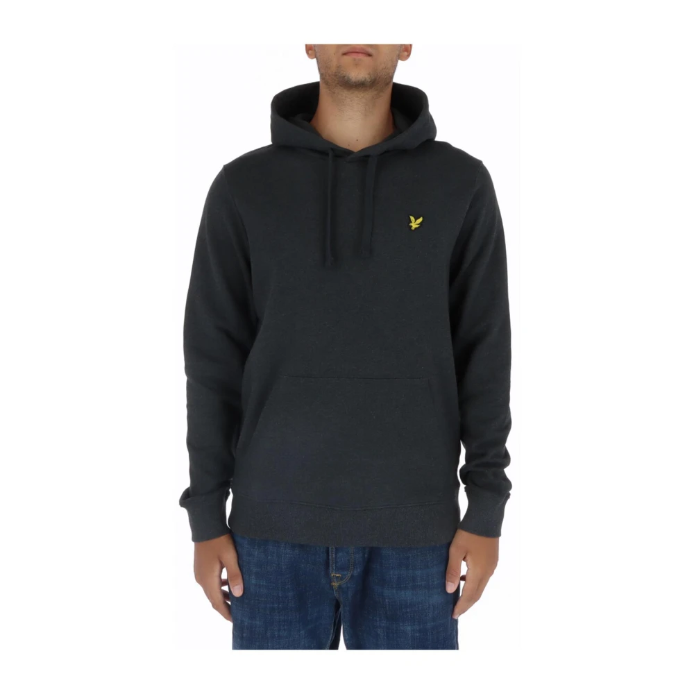 Lyle & Scott Men's Grey Printed Hooded Sweatshirt