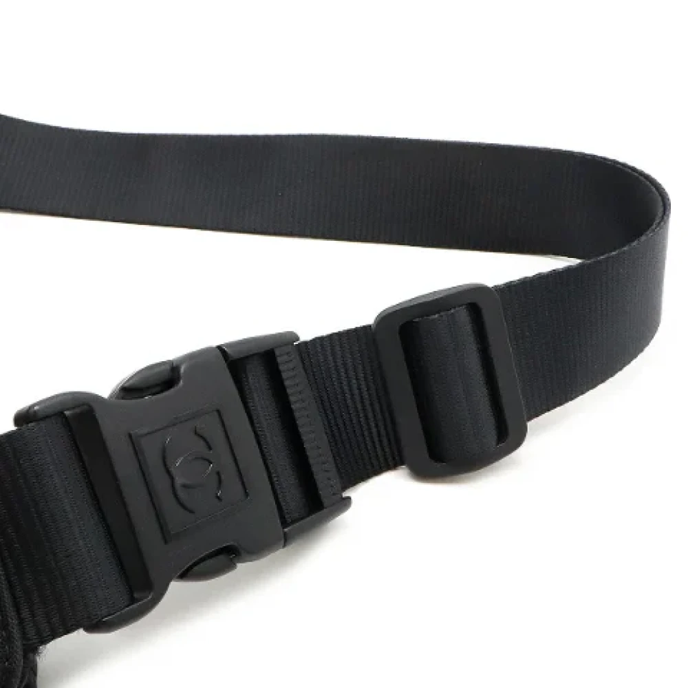 Chanel Vintage Pre-owned Canvas crossbody-bags Black Dames