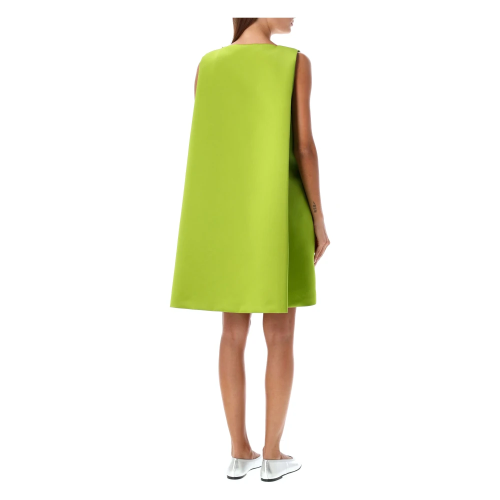 Philosophy di Lorenzo Serafini Groene Mini Duchesse Shift Jurk Green Dames