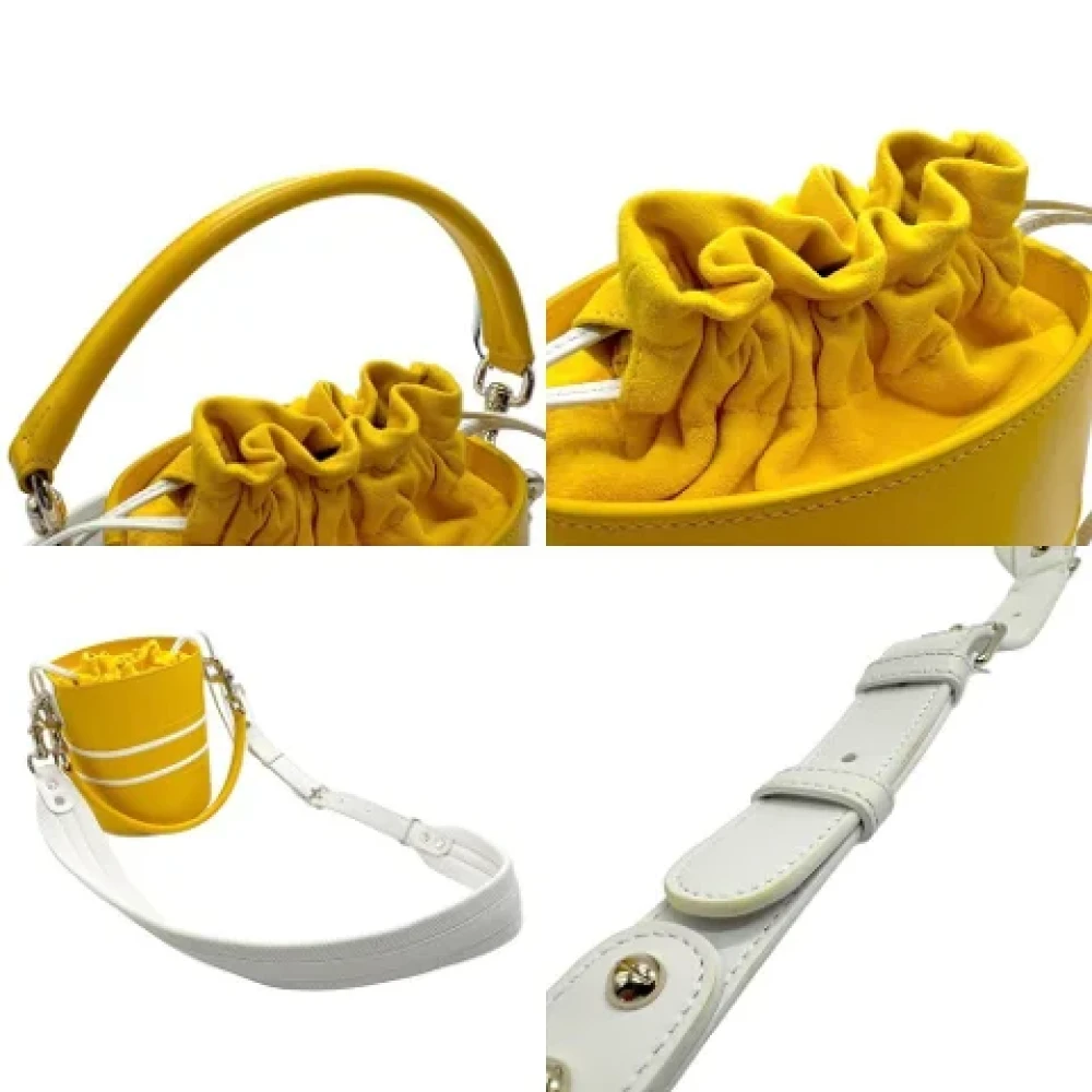 Dior Vintage Pre-owned Leather dior-bags Yellow Dames