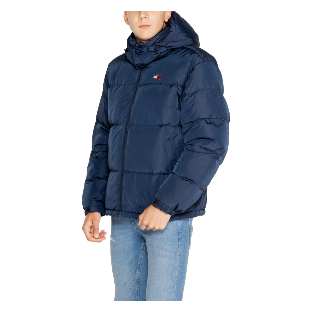Tommy Hilfiger Blauwe Hooded Ritsjas voor Mannen Blue Heren