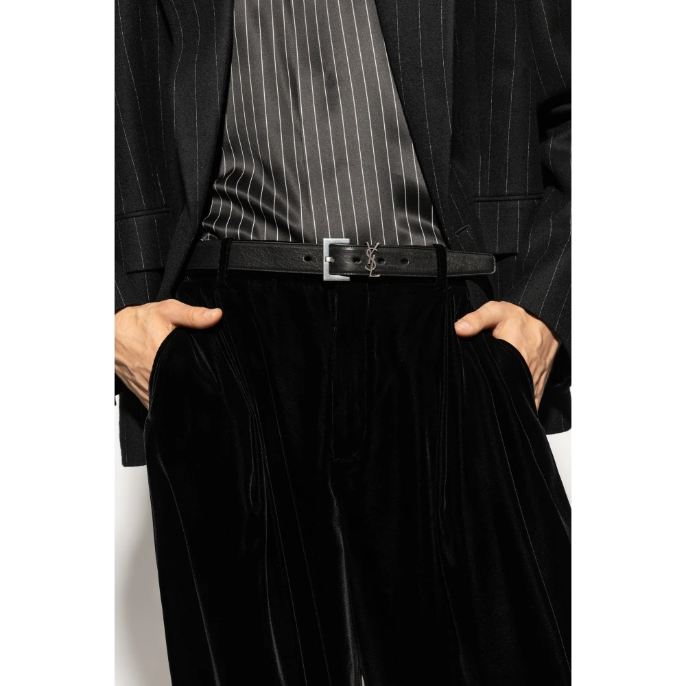 Saint Laurent Cassandre Riem Black Heren