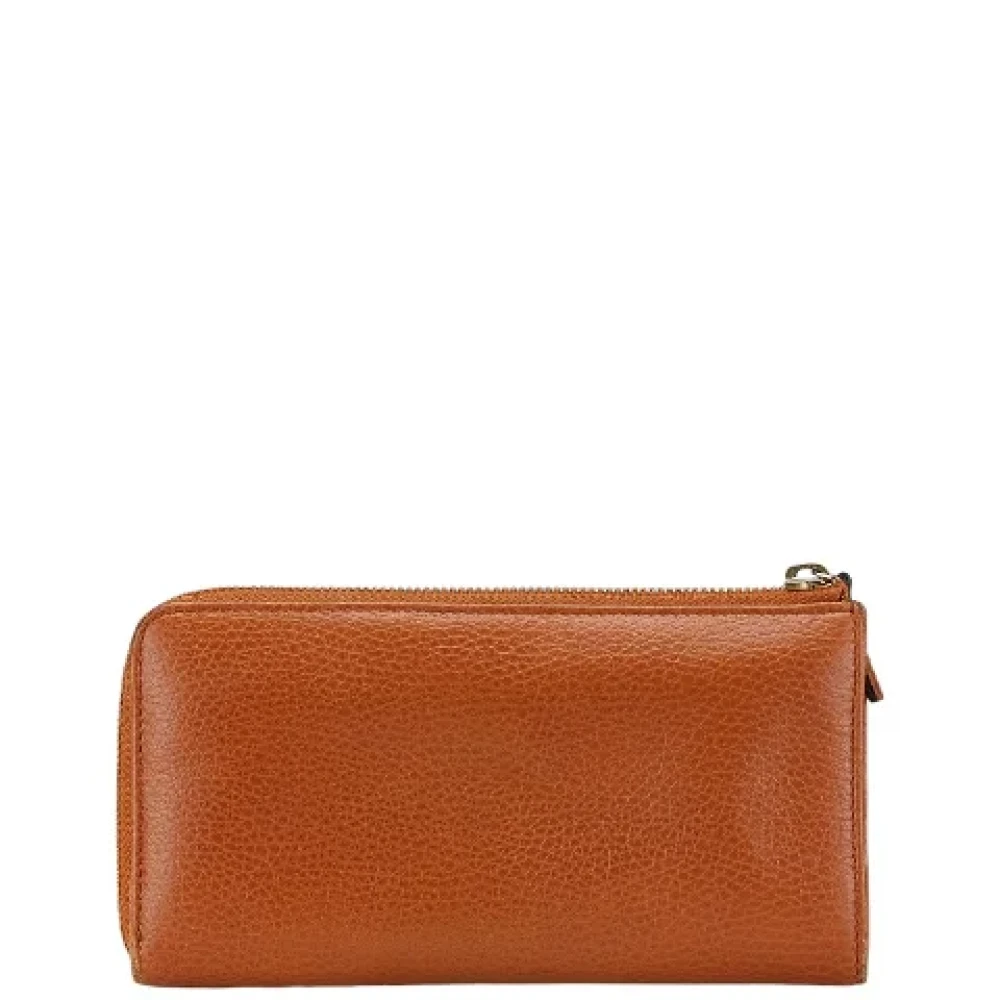 Gucci Vintage Pre-owned Leather wallets Brown Dames