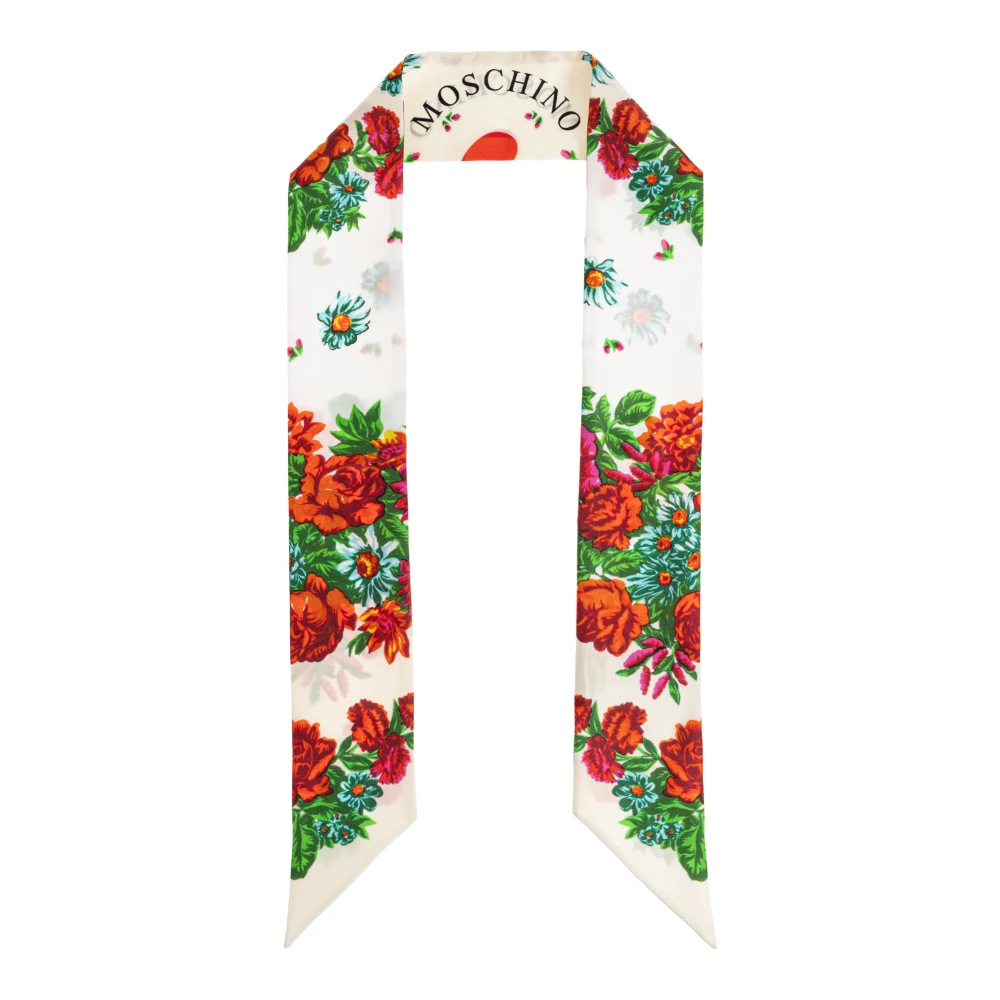 Moschino Unisex Multicolor Accessoires, E, Taille: One Size Foulard En Soie À Motif Floral