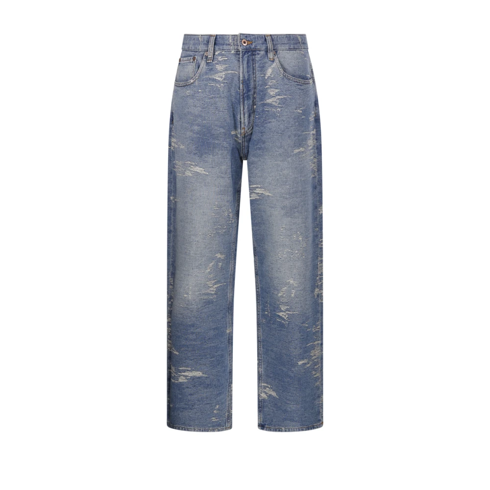 Emporio Armani 5 Pockets Pant - Male - Straight Fit Jeans - Blue - W32 - Jeans