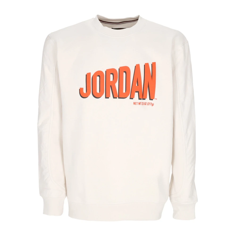Jordan Men's White Sweatshirts, Xl, Flight Mvp Graphic Fleece Crewneck Sweatshirt