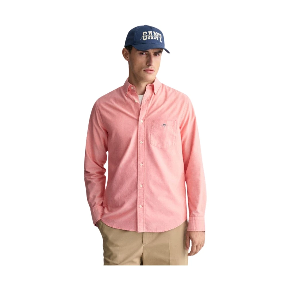 Gant Casual Shirts Pink Heren