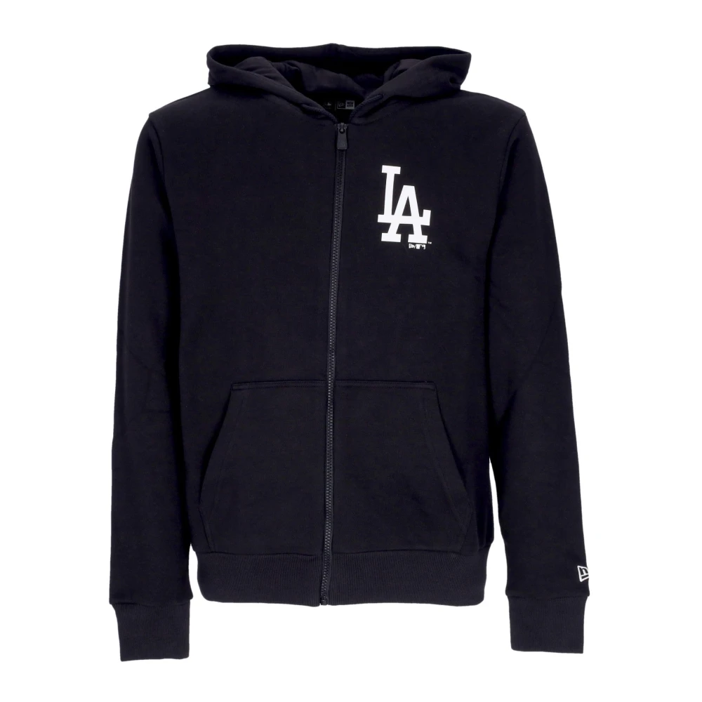 New era Dodgers Rits Hoodie Zwart Wit Black Heren