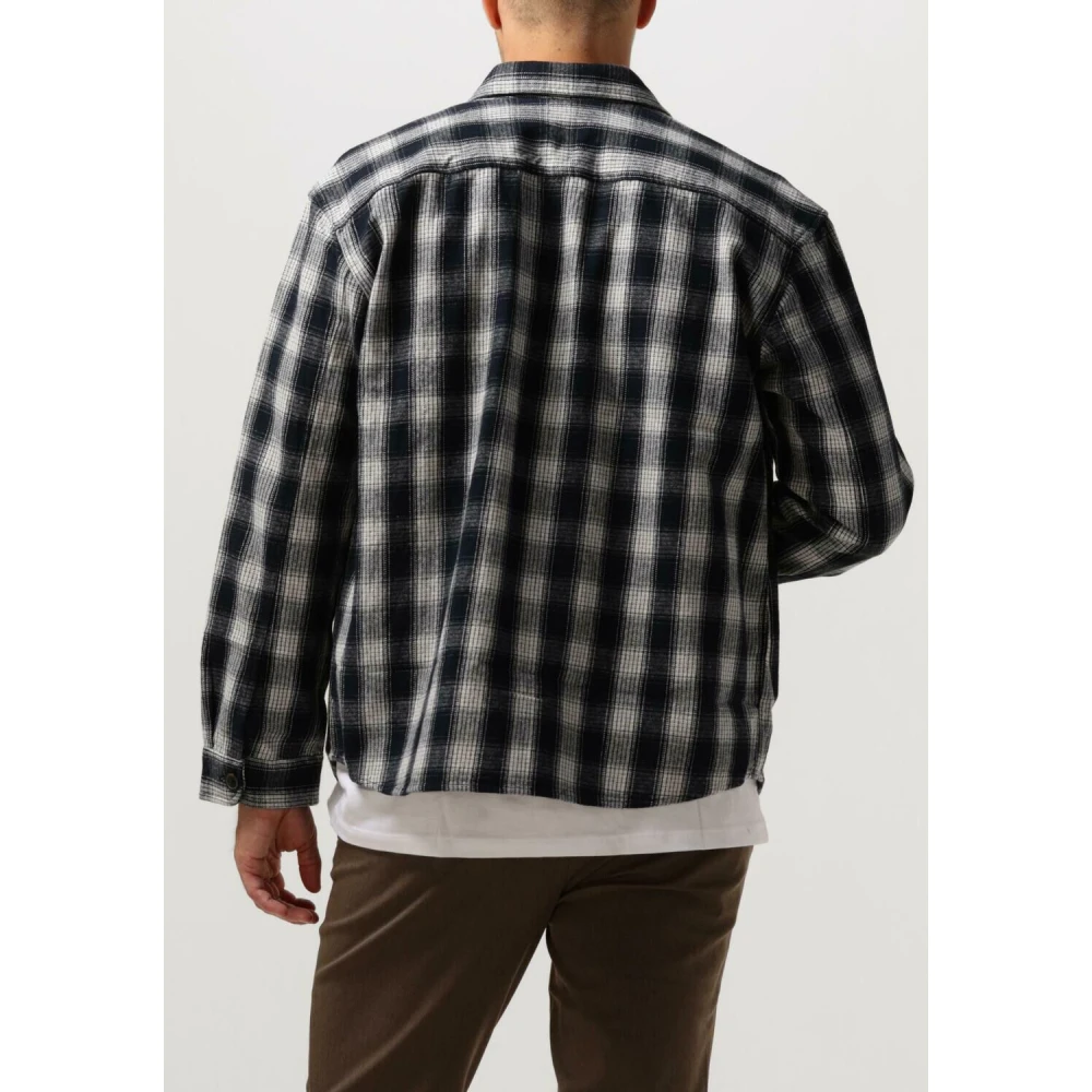 Selected Homme Flanellen Overshirt in Donkerblauw Multicolor Heren