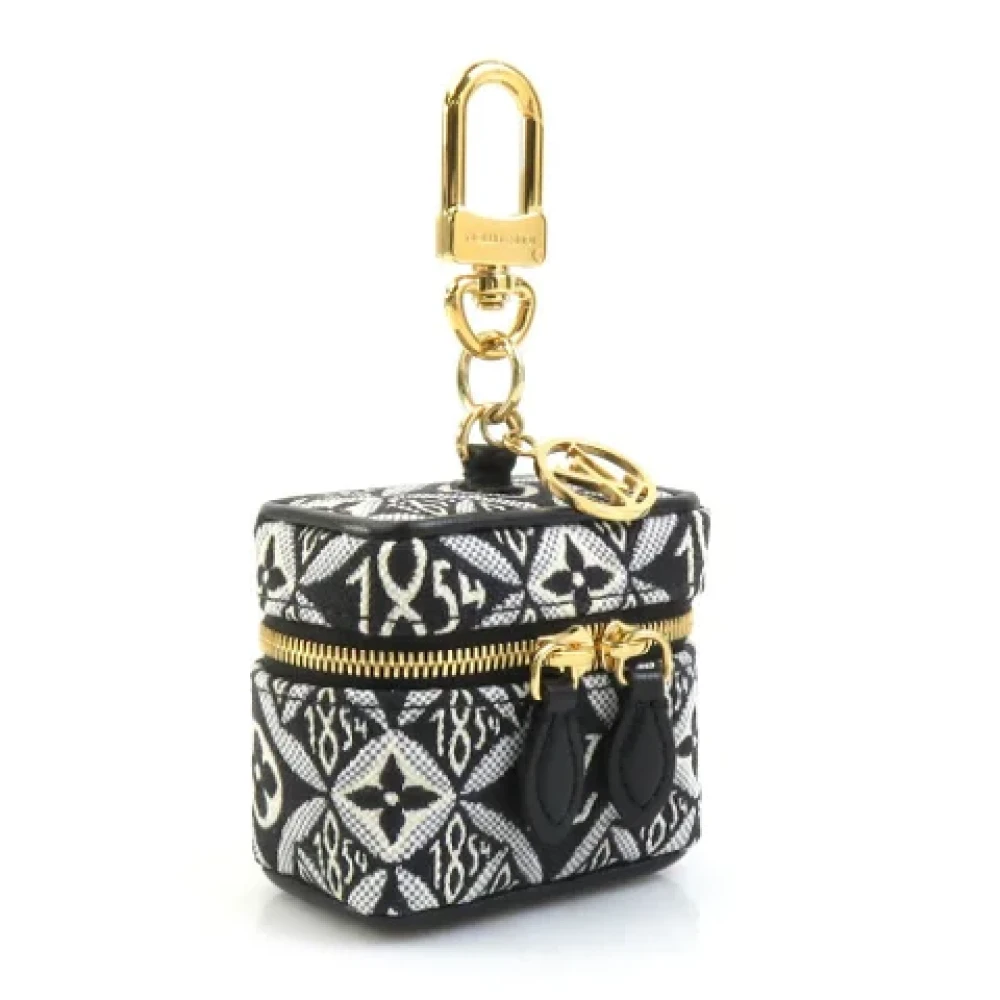 Louis Vuitton Vintage Pre-owned Fabric key-holders Black Dames