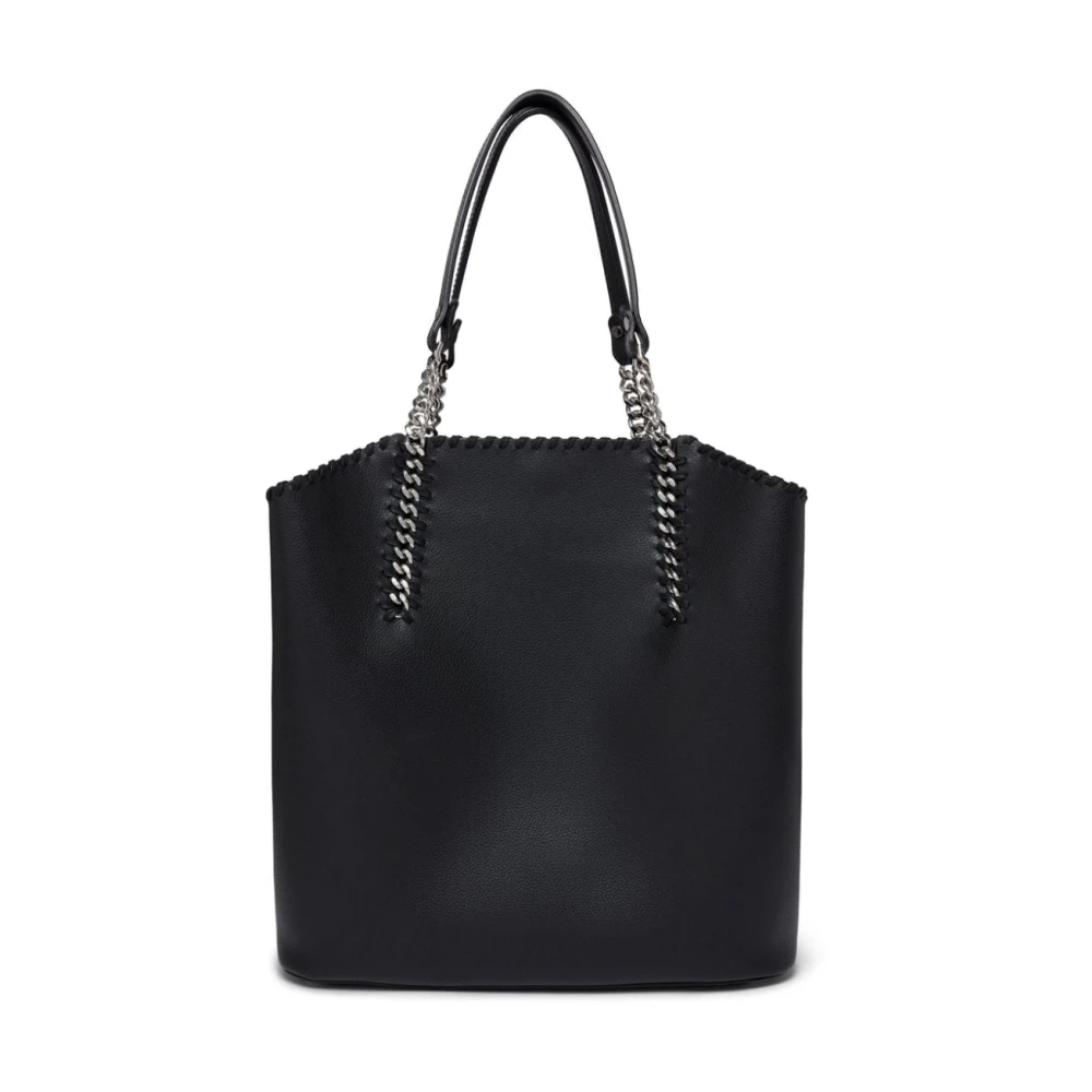 Stella Mccartney Gestructureerde Textuur Ketting-Schoudertas Black Dames