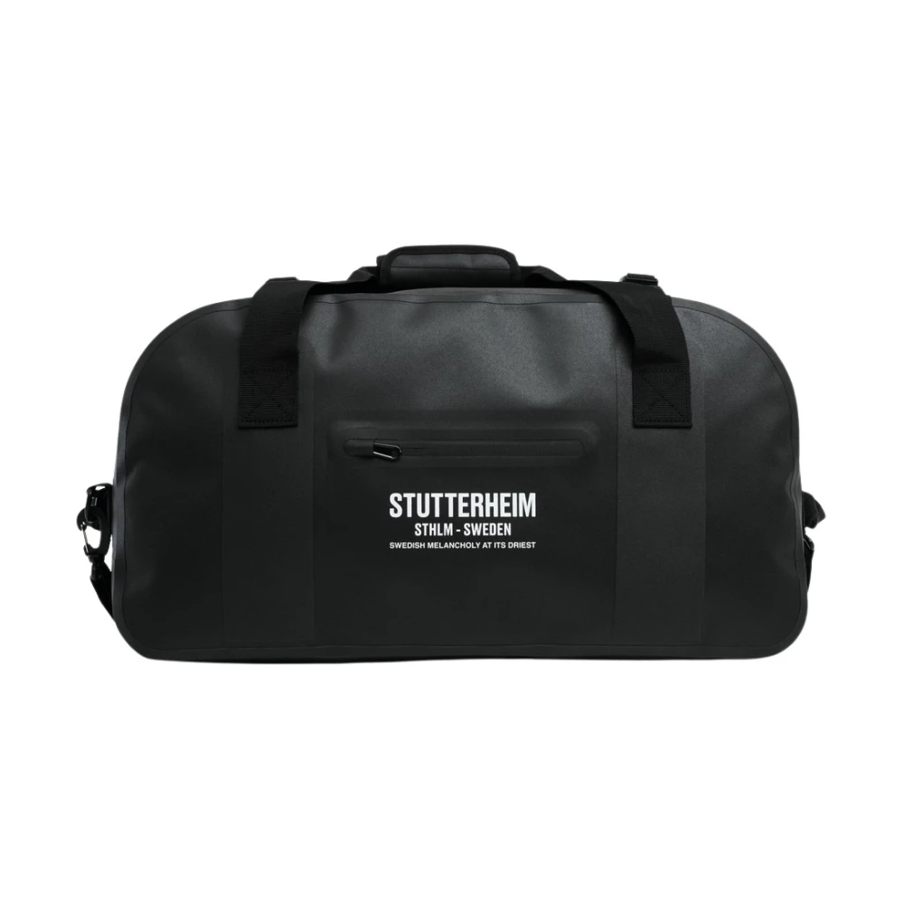 Stutterheim Waterdichte Duffel Tas met Voorvak Black Heren
