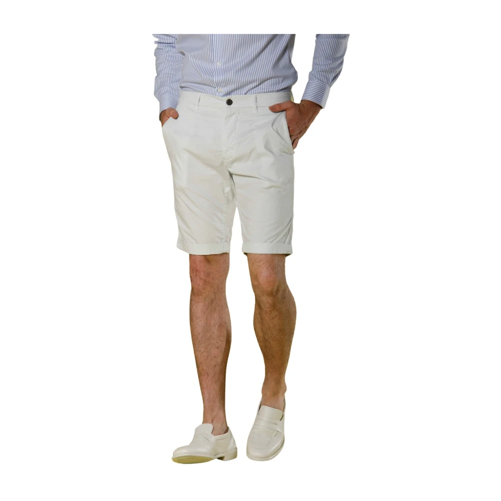 Mason's Stretch Gabardine Bermuda Shorts voor Heren Beige Heren