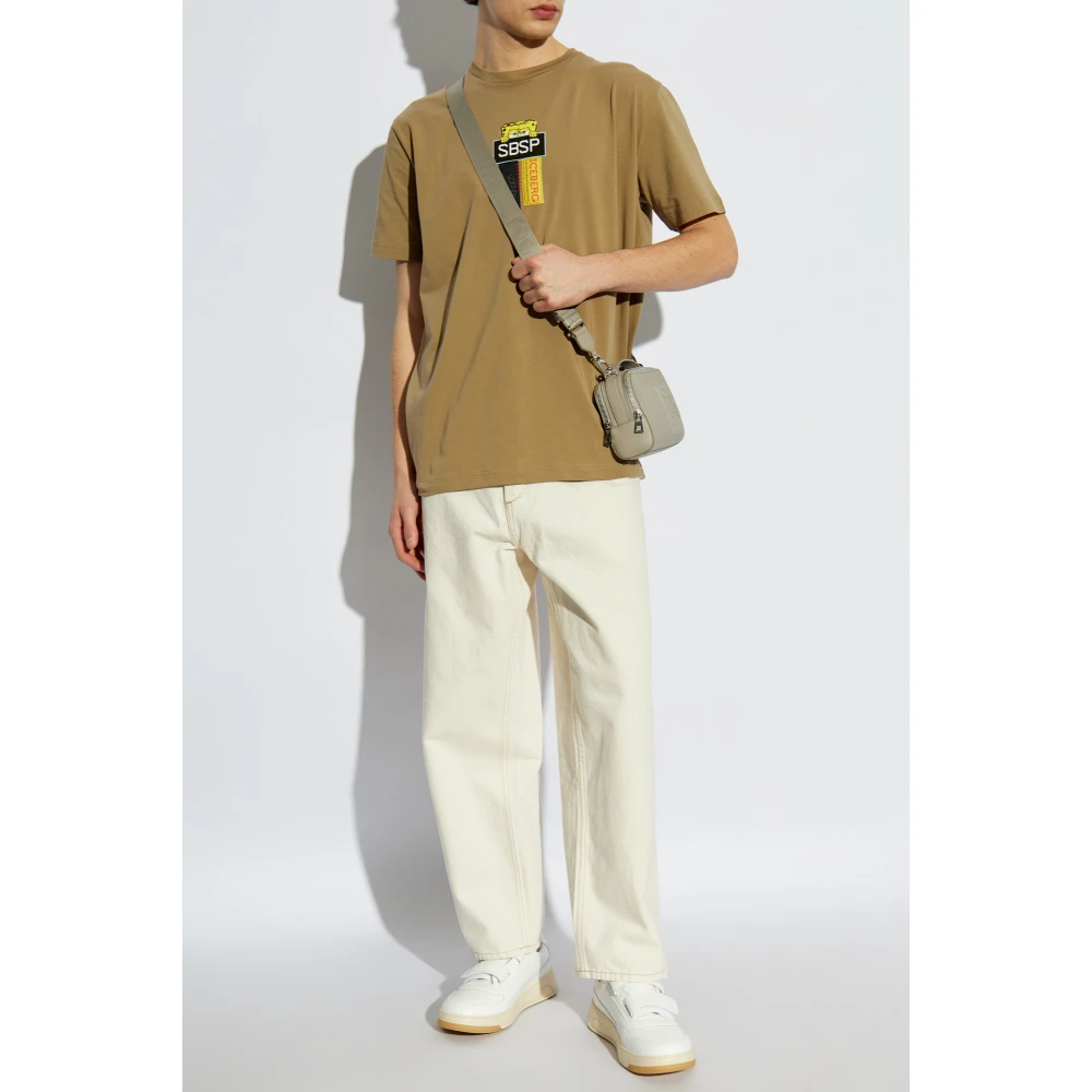Iceberg T-shirt met patches en print Beige Heren