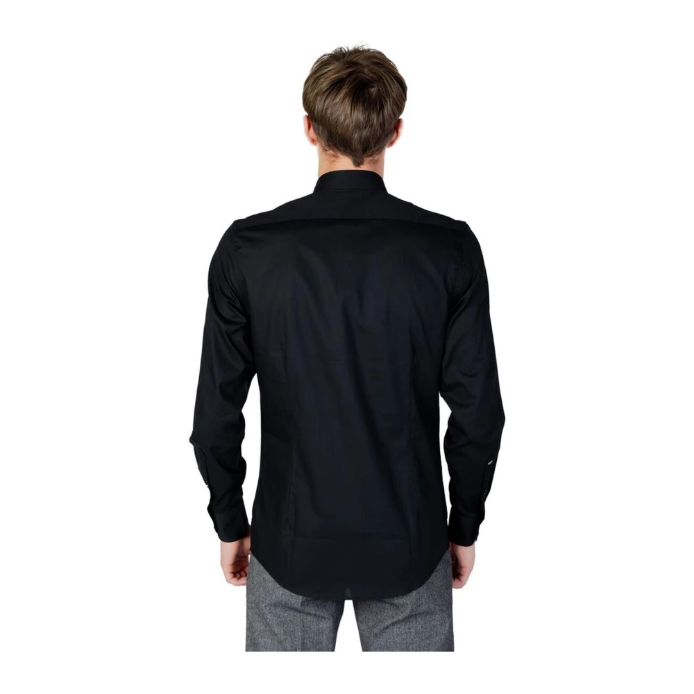 Antony Morato Katoenen Lange Mouw Shirt Herfst Winter Collectie Black Heren