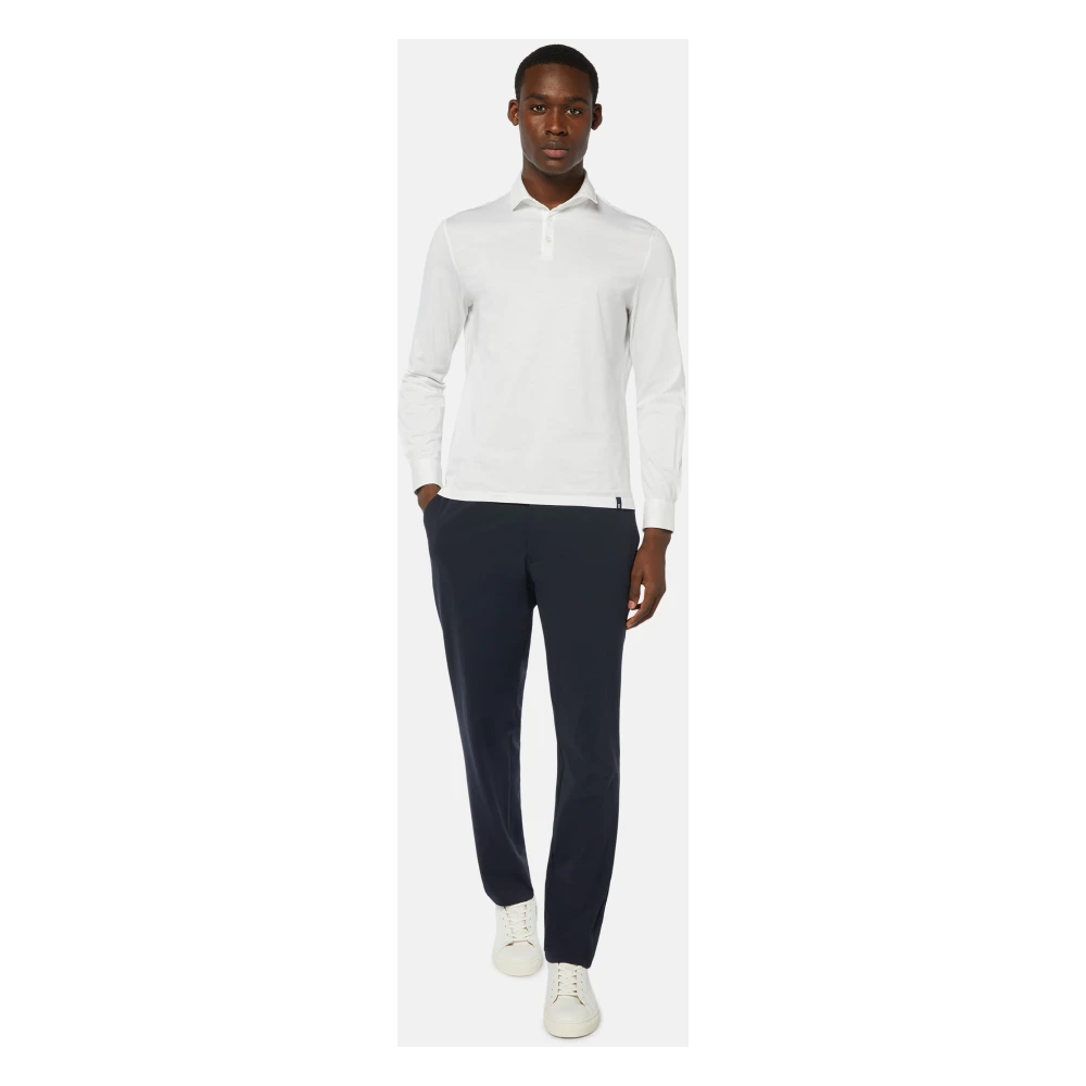 Boggi Milano Btech Stretch Nylon Broek Blue Heren