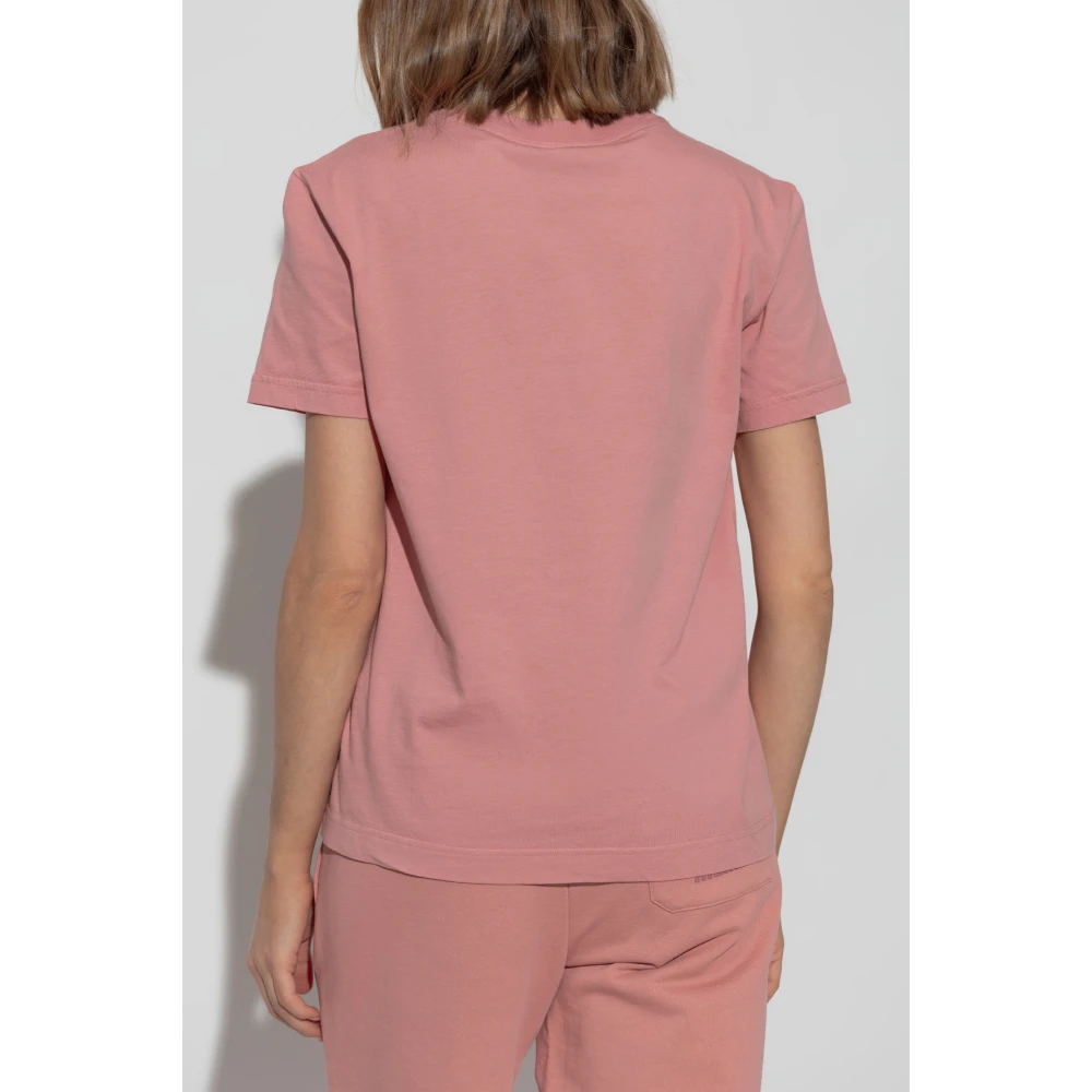 Dolce & Gabbana T-shirt met logo Pink Dames