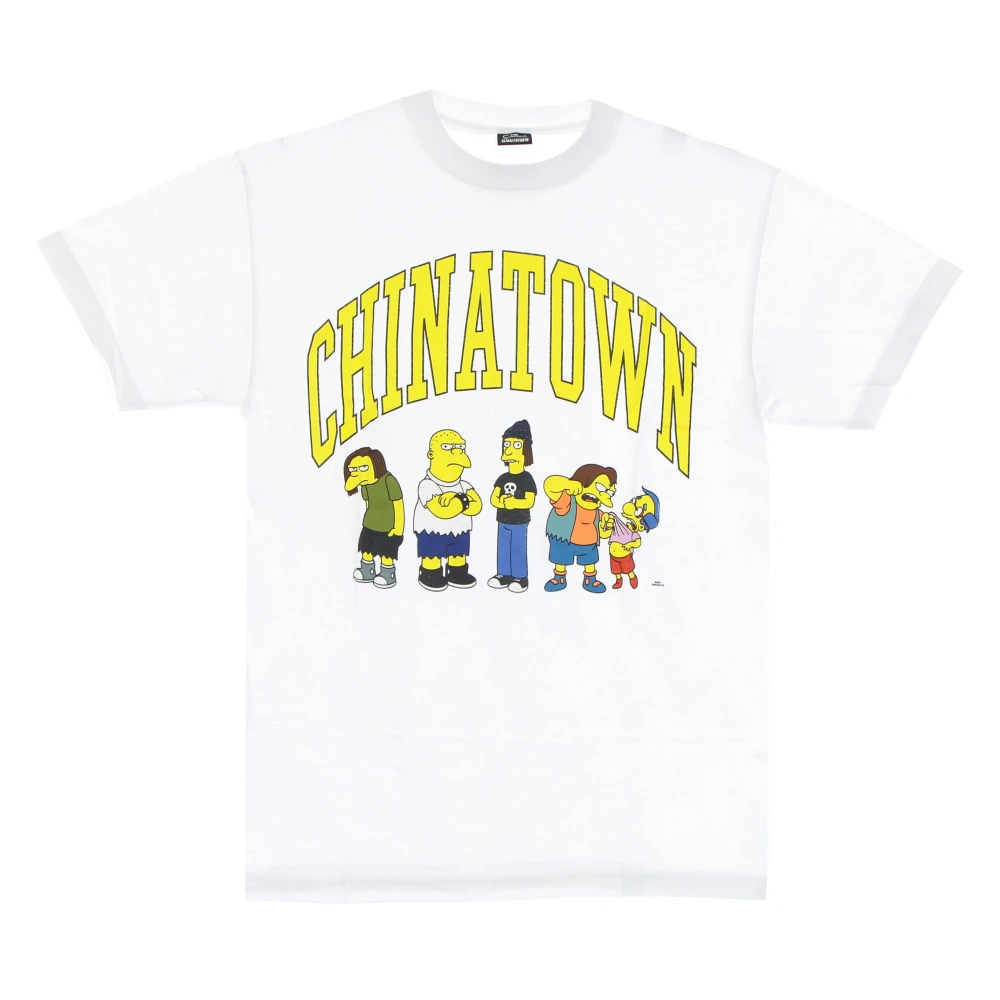 Market Men's White T-Shirts, S, Simpsons Tee Short Sleeve Crew
