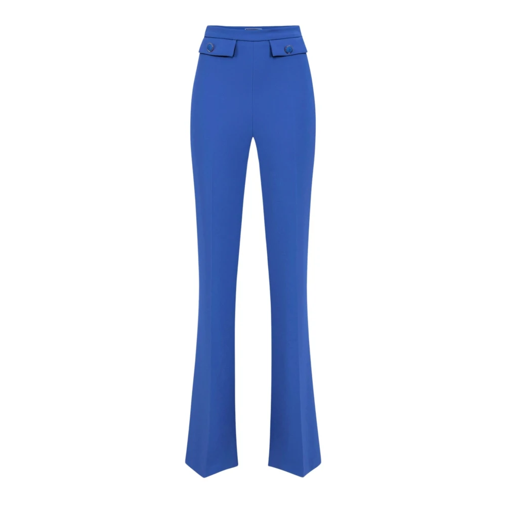 Elisabetta Franchi Straight Trousers Blue Dames