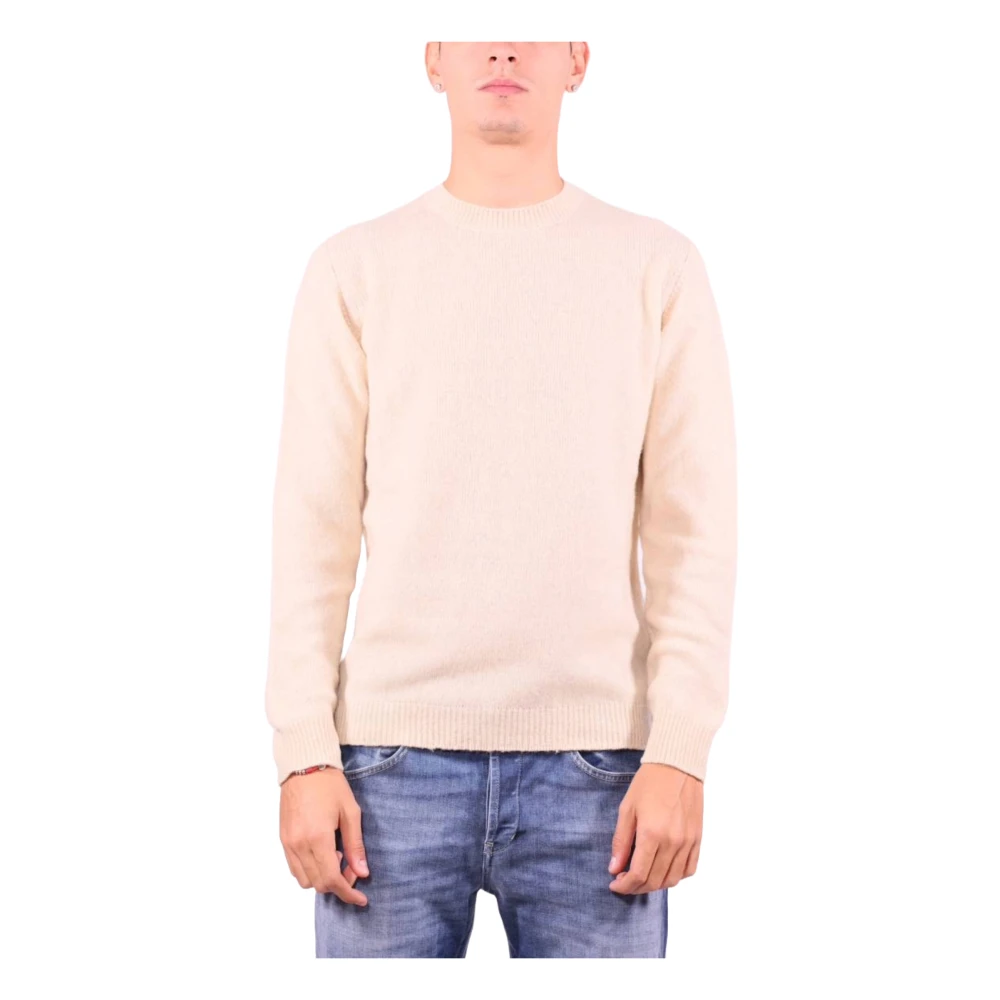 Roberto Collina Beige Wollen Blend Trui Beige Heren