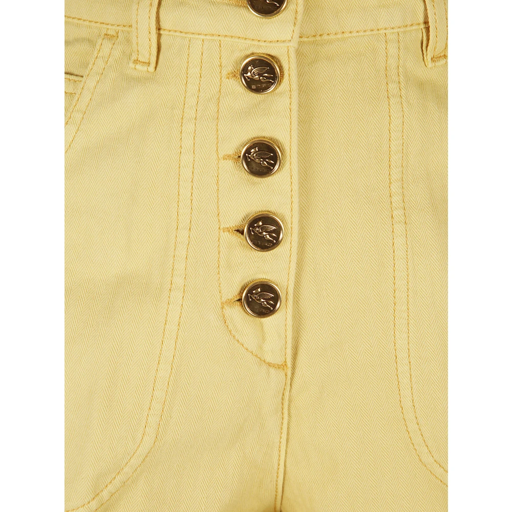 ETRO Gele Denim Jeans Donker Graan Yellow Dames