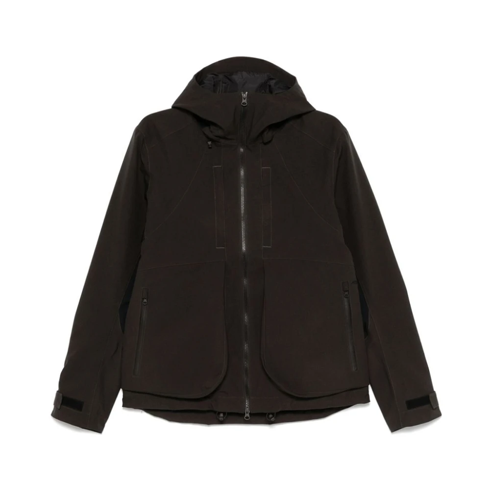Gr10K Skeleton Shell Waterdichte Hoodie Jas Gray Heren